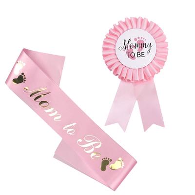 Значок на плечо MOM TO TO Girl, жесть, украшение для вечеринки по случаю определения пола ребенка, розовый, синий, принадлежности для вечеринки в честь рождения ребенка, вечеринка для мальчиков и девочек