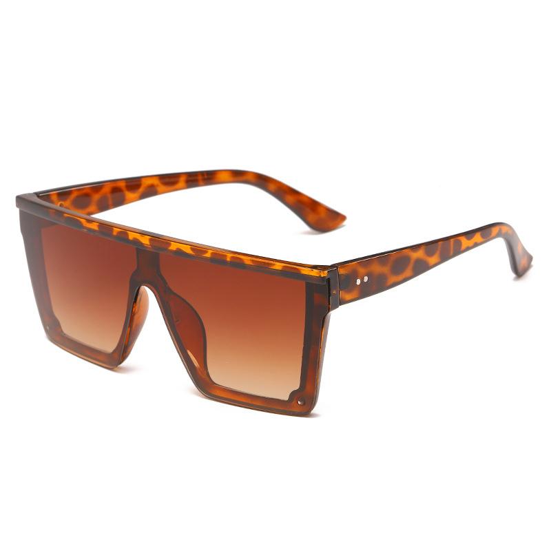 Модные унисекс UV400 большие цельные солнцезащитные очки с плоским верхом в ретро-стиле квадратные женские винтажные зеркальные очки