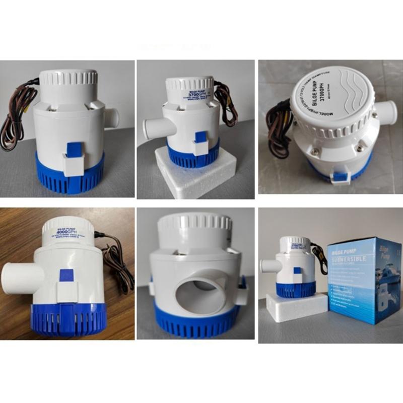 High Efficiency 24V Submersible Bilge Pump 3700GPH Non Automatic Water Pump For Marine Vessel Drainage Quiet Operation