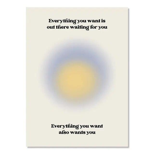 Law of Attraction Print Boho Art Quote Manifestation Canvas Poster Mindfulness Self Love Self Care Therapy Wall Painting Decor No Frame