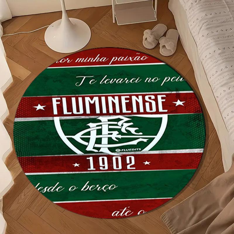 1PC rug Flumi-nense Football Crest Round mat Home Decor, Chair rug For livingroom,Bedroom, doormat home decor Birthday Gift Christmas Gifts