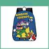 Rainbow Color Friends Anime Cartoon Print School Backpack For Boys And Girls