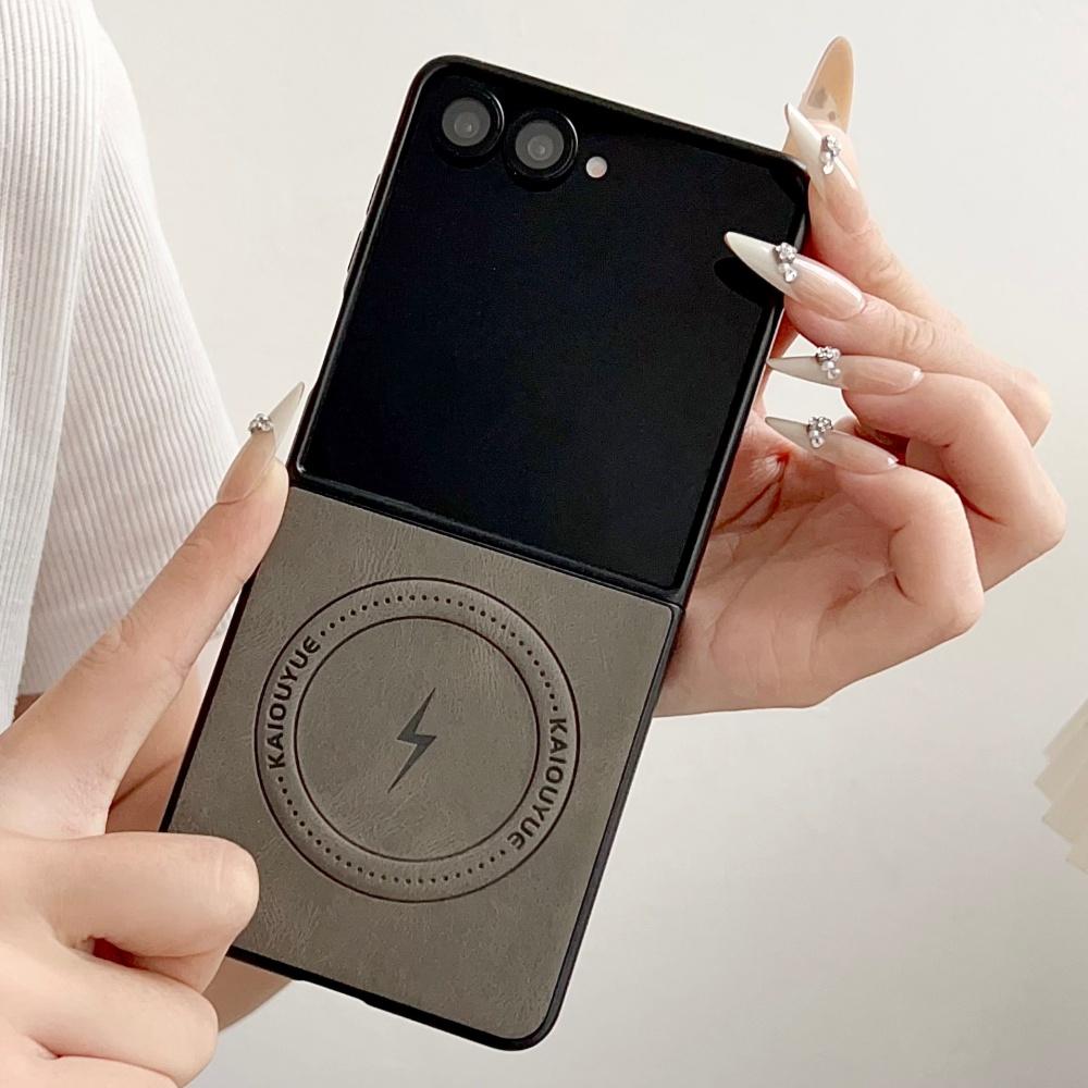 For For Samsung Z Flip 7 Soft Silicone Bumper Magnetic For Magsafe Case For For Samsung Galaxy Z Flip 7 Wireless Charge Protection Cover