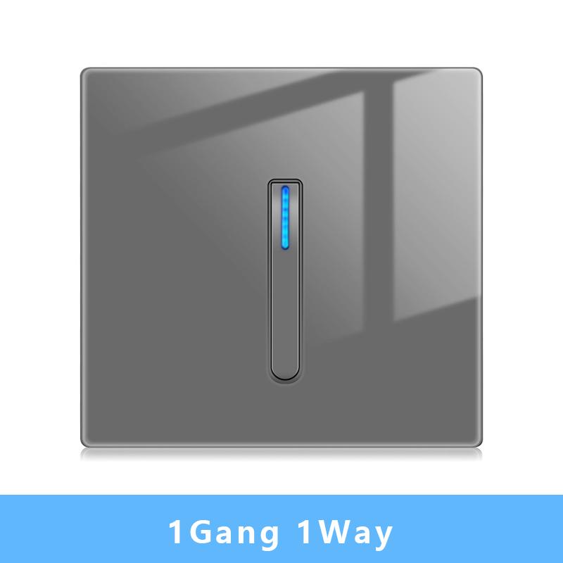 Настенный выключатель света Панель светодиодных индикаторов UK EU FR Универсальная электрическая розетка USB Фортепианные клавиши Самовосстанавливающиеся настенные выключатели Телевизор Компьютер