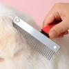 Hair Comb Steel Comb Pet Grooming Rake Long Tooth Anti-Slip Handle Dog Rake Comb Cat Dematting Brush for Cats Dogs