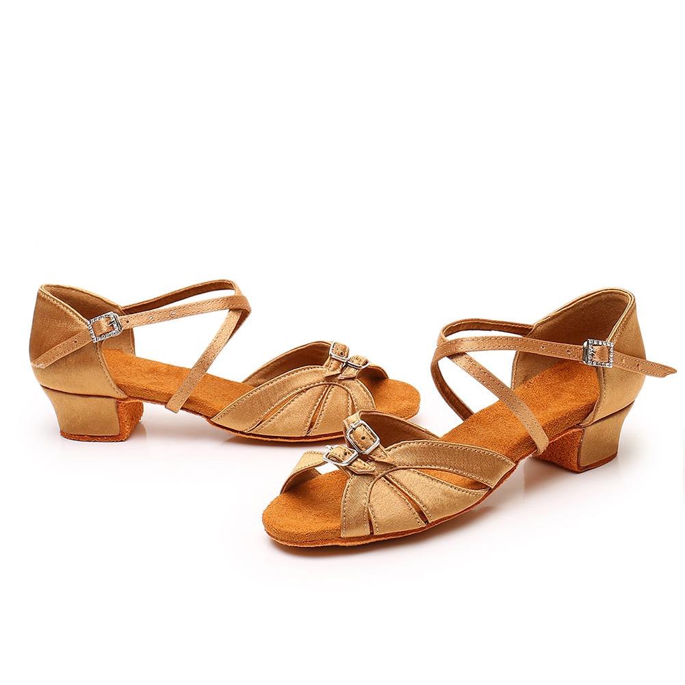 30-41Size Latin Dance Shoes Girls Child Women Salsa Tango Ballroom Dance Shoes Soft Bottom Heeled 3.5CM