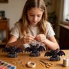 1 Набор 3D Животные из Бусин DIY, Набор для Творчества Животные из Бусин с Инструкциями, Ручная Работа Насекомое Птица Летучая Мышь Сельскохозяйственное Животное Набор для Бисероплетения для Взрослых Новичков
