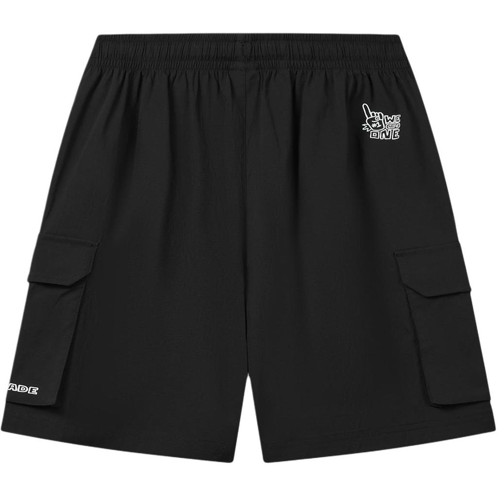 Li-Ning Серия Wade Минималистичная Мода Спорт Универсальные Буквы Логотип Бренда Крутое Ощущение Льда Влагоотводящие Многокарманные Карго Повседневные Шорты AKSW375-1