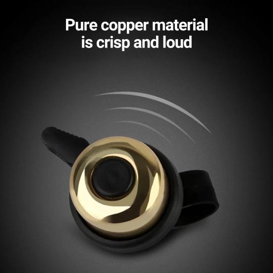 Bicycle Bell Retro Clear Loud Sound Copper MTB Mountain Bike Safety Cycling Handlebar Ring for Outdoor Sport