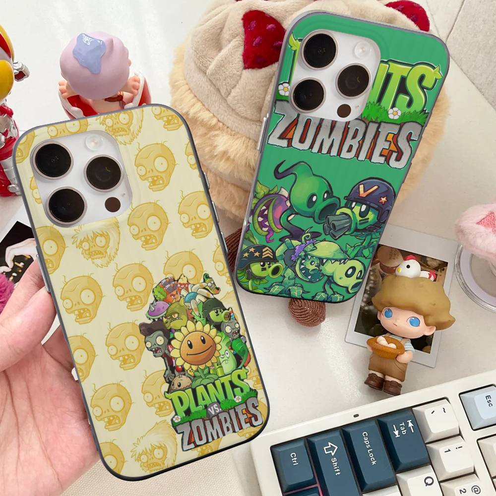 Чехол для телефона Plants Vs Game Z-Zombies для iPhone 11 12 13 14 15 16 17 Pro Max PLUS Pro Wave Гофрированный силиконовый чехол