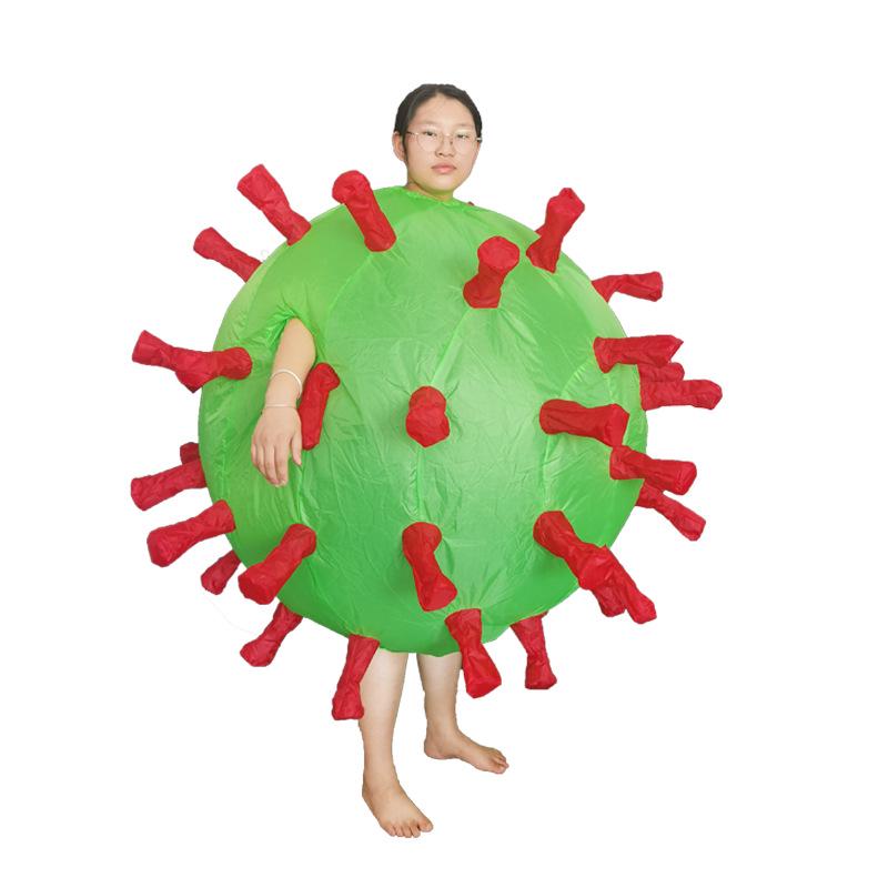 Надувной костюм вируса - Костюм для Хэллоуина, Косплей, Мультяшный талисман