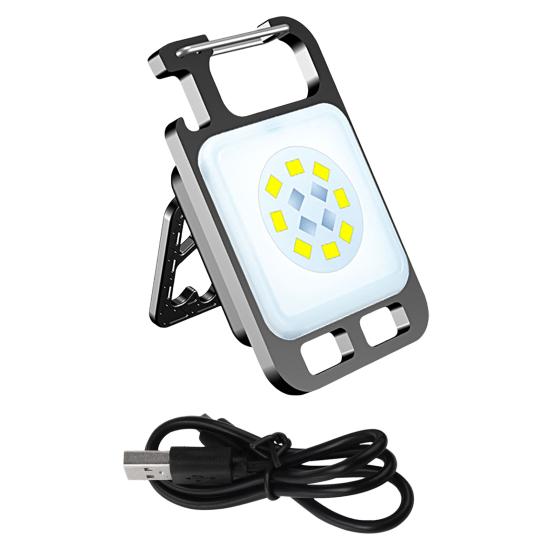 Перезаряжаемый магнитный присоска, высокая яркость, пружинная открывалка для бутылок, аварийное освещение, мини-светодиодный фонарик, брелок, рабочий свет, товары для кемпинга