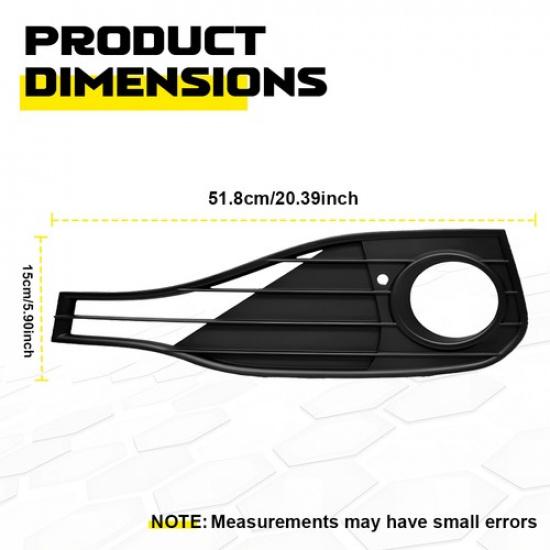 Fog Light Trim Lamp Cover For 2015-2016 BMW 428I XDrive Gran Coupe Base Black