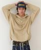 THEVINYLHOUSE String Washed Hoodie Sand