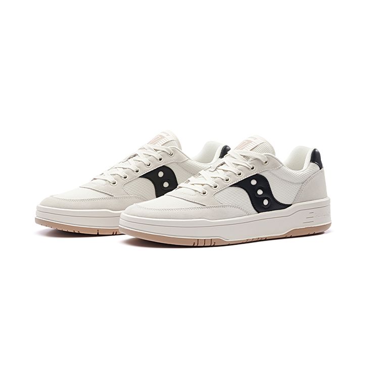 SAUCONY Cross Jz Ретро Спортивная Амортизация Нескользящие Дышащие Поддерживающие Повседневные Кроссовки Унисекс Белые Черные S79046-3