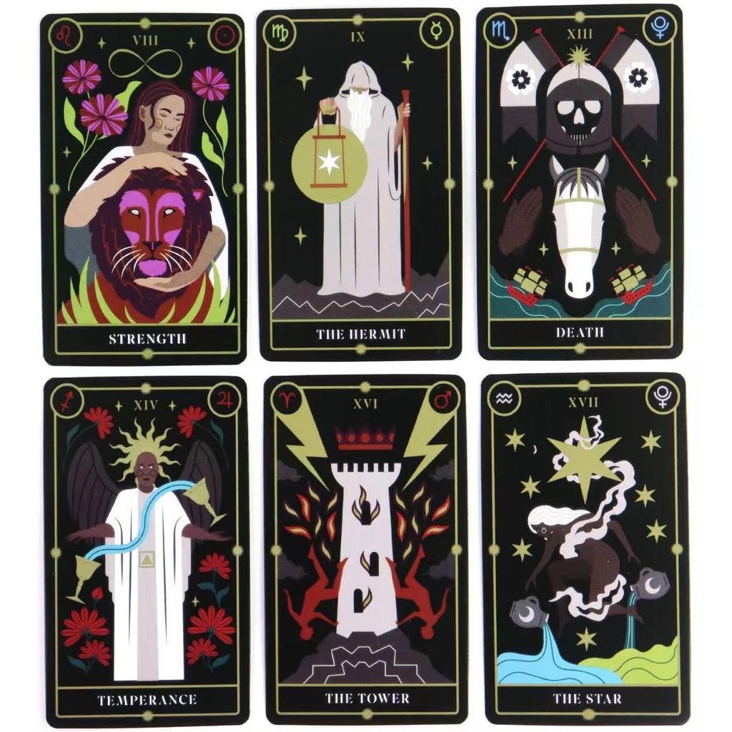 10.3*6cm The Witch of The Forest’s Tarot Magick Deck: 78 Cards with Guidebook for Beginners Gilded Black Edges