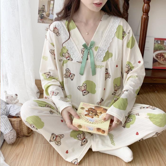 Пижама Sweet Princess для женщин больших размеров - комплект с длинными рукавами для весны и осени