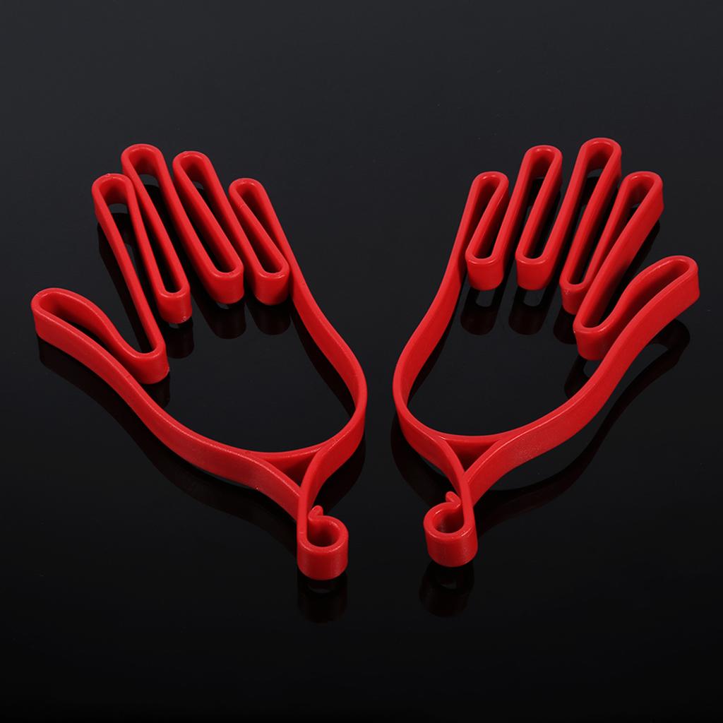 2pcs Red Durable Plastic Golf Gloves Stretcher Golf Gloves Hanger For Outdoor Sports