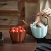 Handheld Ceramic Fruit Tray Creative Fruit Basket Candy Snack Tray Dried Fruit Tray Small Item Storage Basket Home Tableware