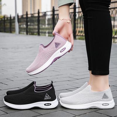 Новые женские нескользящие кроссовки для ходьбы без запаха, не снимающие усталость ног, - дышащая сетчатая подошва с мягкой подошвой, модные и удобные