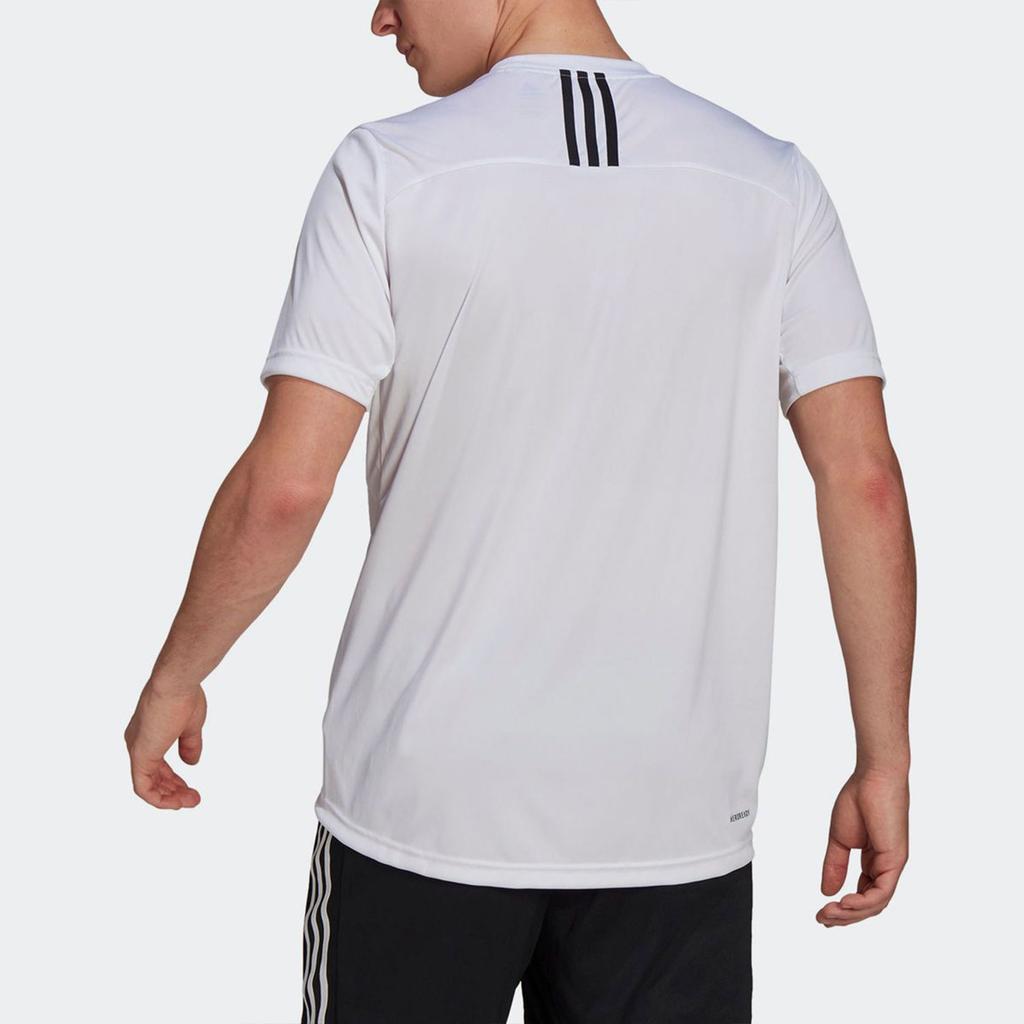 adidas Футболки Мужские Белые С Круглым Вырезом Умеренный Прямой Крой GM2135