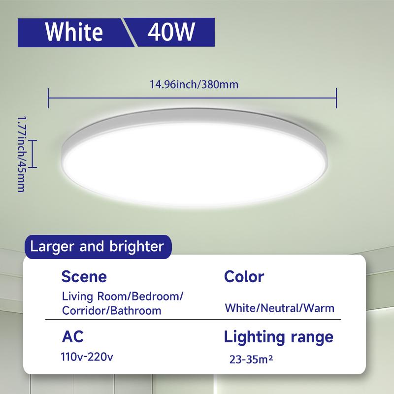 Золотая потолочная лампа Светодиодная потолочная лампа 220В 3 цвета Светодиодные панели Ультратонкие Освещение для кухни спальни гостиной
