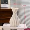 Креативная керамическая ваза Абстрактные неровные складки Ручная работа Спиральная фарфоровая ваза Керамические поделки Вазы для цветов Ваза-горшок Vases P
