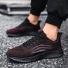 Весенние тканые мужские туфли большого размера с сеткой, дышащие спортивные кроссовки для бега, повседневная мужская обувь для молодых мужчин