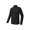 Fitness Dark Pioneer Solid Color Stand Collar Fleece Long Sleeve T-Shirt Men Tops A11M541206FBK