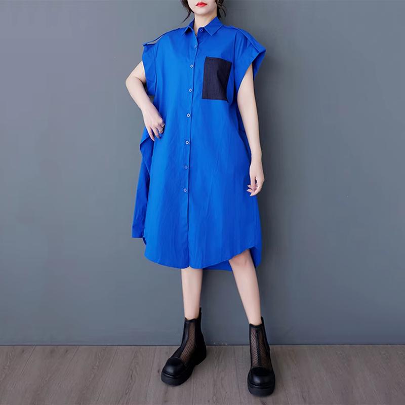 Xitao Однобортное платье без рукавов GYX1633