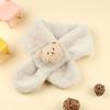 Plush Neck Warmer Warm Plush Scarf Fashion Children Cross Neckerchief  Outdoor