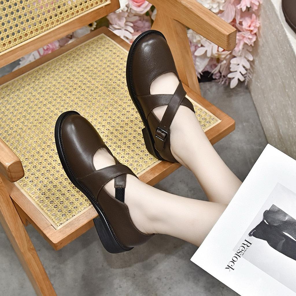 Туфли на плоской подошве Винтажные туфли Мэри Джейн Балетки Кожаные туфли