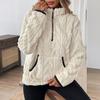 Women's Half Zip Sherpa Fleece Sweatshirts Fuzzy Oversized Pullover Top Soft Warm Fall Winter Sweater with Pockets
