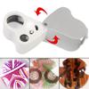 Handheld Magnifier Magnifying Glass 2 In 1 60X 30X Loupe Illuminated Portable With LED Lighting Folding Jeweler Loupe Magnifier