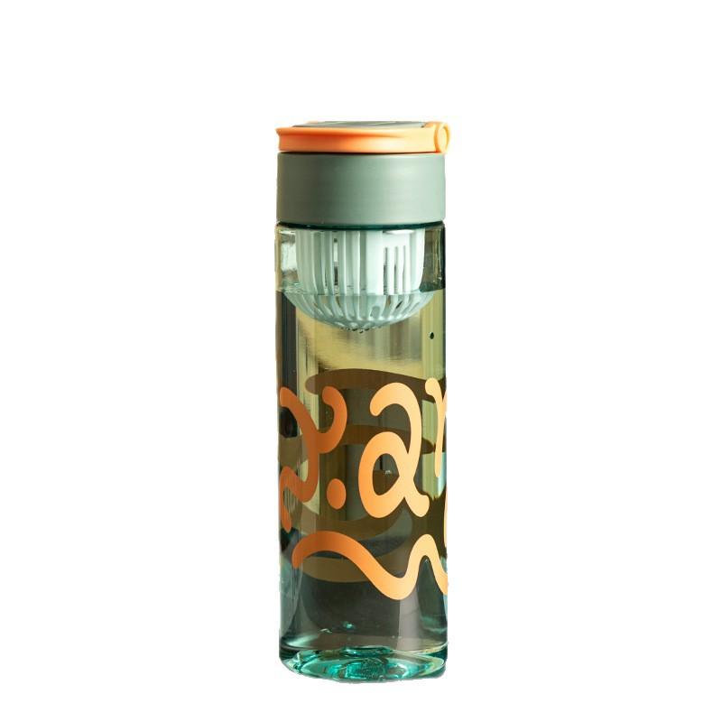 Water bottle summer simple portable sports water cup with tea warehouse anti-scalding plastic cup student outdoor portable direct drinking cup