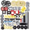 TEESE 116-Piece Technic - Lego Compatible Parts, Technic Gears, Axles, Pins, Wheel Absorbers, Shock Differential Tire Tracks for Technic Projects