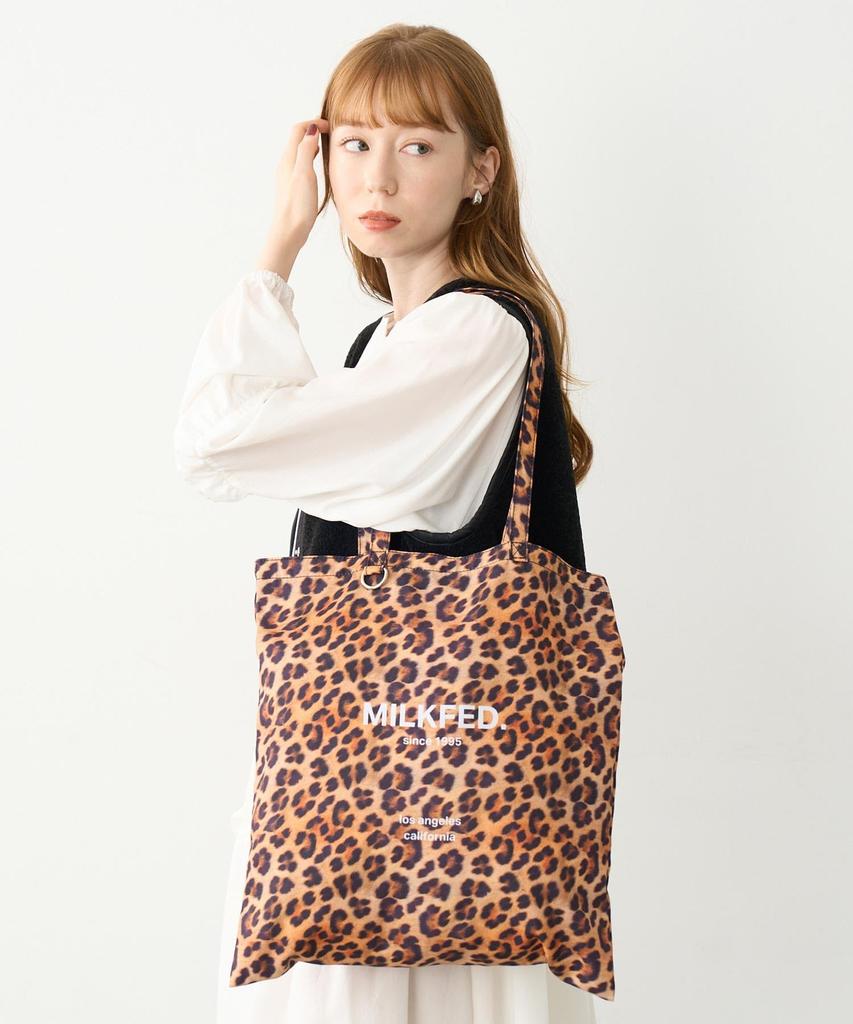 Плоская сумка-тоут Леопард LEOPARD FLAT TOTE 103244053003 БЕЖЕВЫЙ ОДИН РАЗМЕР