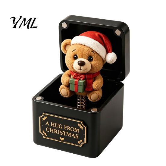 Kreative Weihnachtsstrumpffüller 3D-gedruckte Pop-Up-Zauberkiste mit Feder mechanismus, Weihnachts-Elemente/Engel/Stern Interaktive Ornamente, Festlich