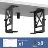 10-28cm Adjustable NAS Under Desk Mount - Holds 10-12KG, Metal Bracket for PC Case/Printer/Synology, Saves Space