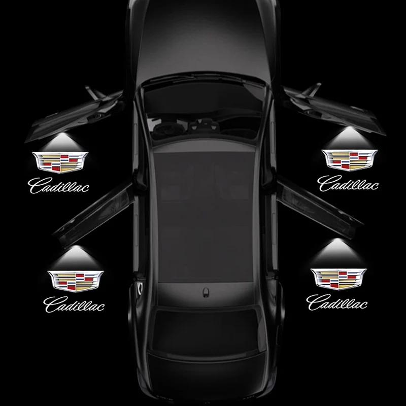 2PCS LED Car Logo Door Welcome Light for Cadillac SRX XT4 XT5 XT6 ATS XTS CTS CT6 Auto Door Ghost Shadow Projector Lamps