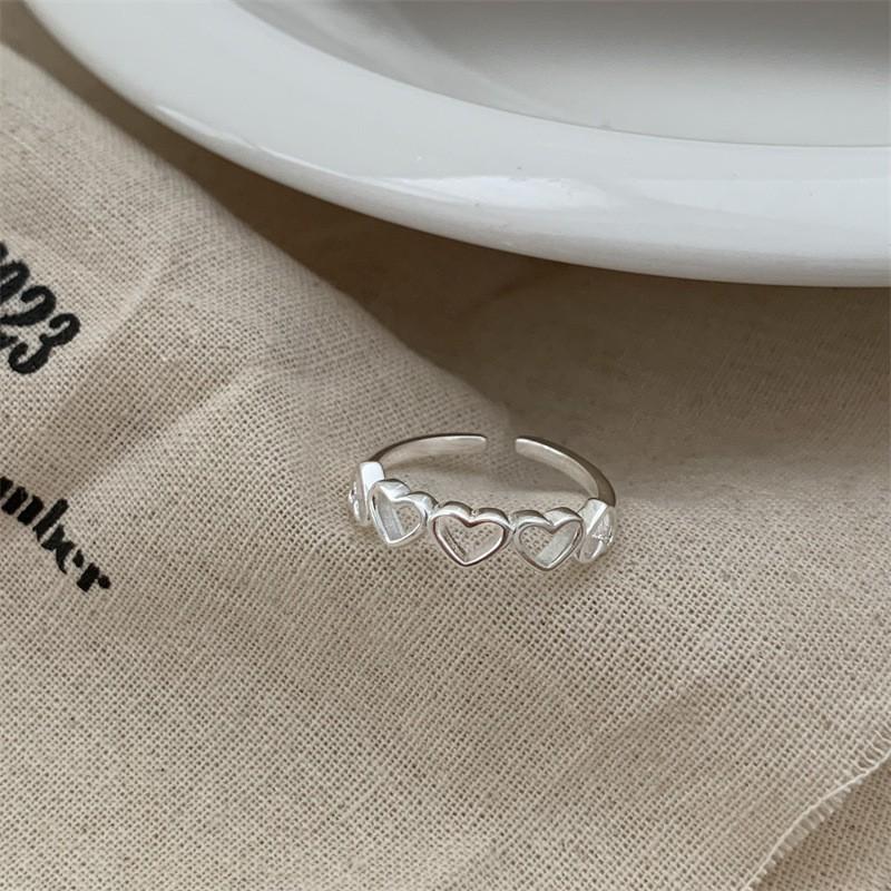 «Корейское регулируемое женское кольцо из стерлингового серебра 925 пробы – не выцветает, легкая роскошь, высококачественный, универсальный дизайн»