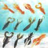 25pcs 3 Colors Silicone Soft Worm Shrimp Sea Fishing Lures Tackle Jig Wobbler Fishing Lures