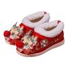 Embroidered Winter Hanfu Shoes for Girls - Ethnic Style with 3D Dragon and Floral Design, Thick Cotton