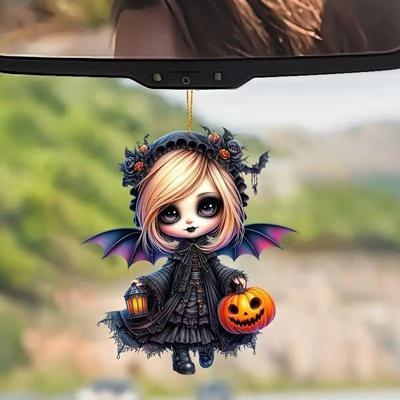 Хэллоуин, Новый стиль, Акрил, Ведьма, Украшение для зеркала заднего вида автомобиля, Подвеска, Украшение для рождественской елки, Подвесное украшение для рюкзака