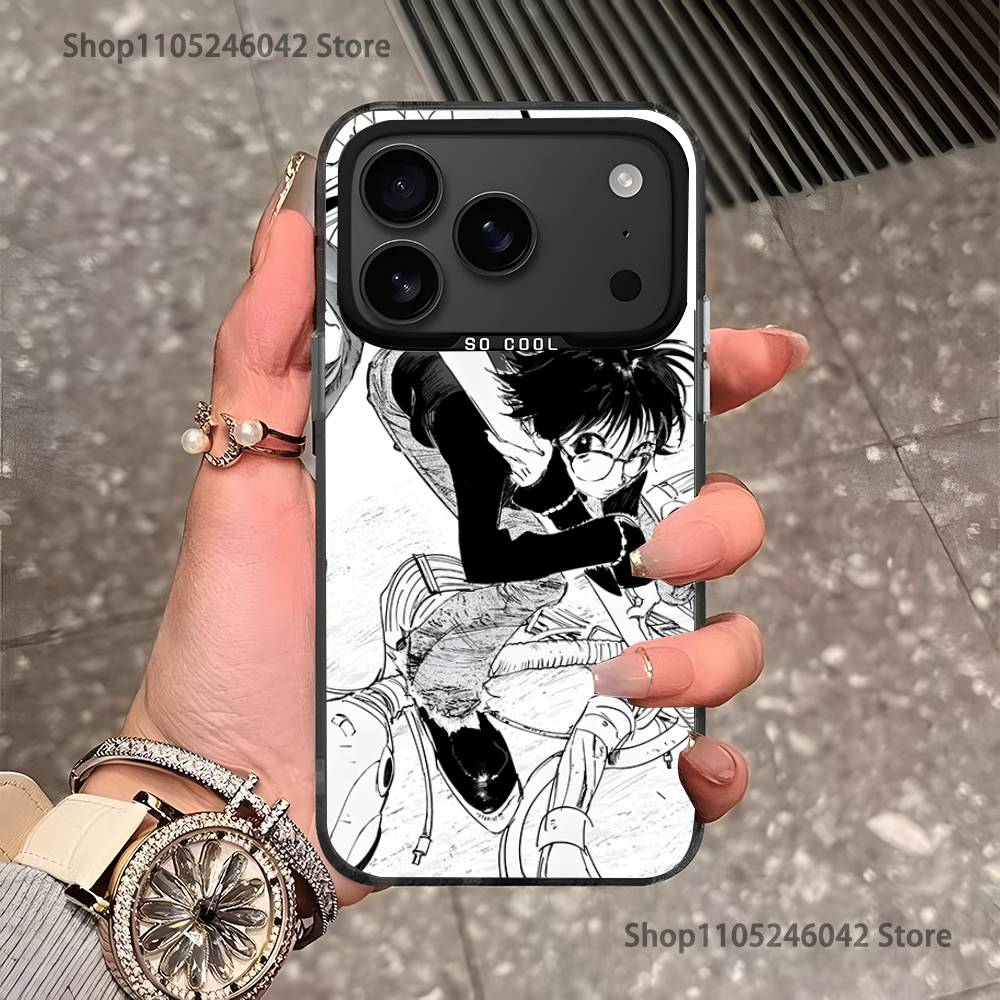 H-HunterS S-ShizukuS Черный Матовый Ударопрочный Чехол Чехол для Телефона Для iPhone 17,16,15,14,13,12,11,Pro,Max,Plus