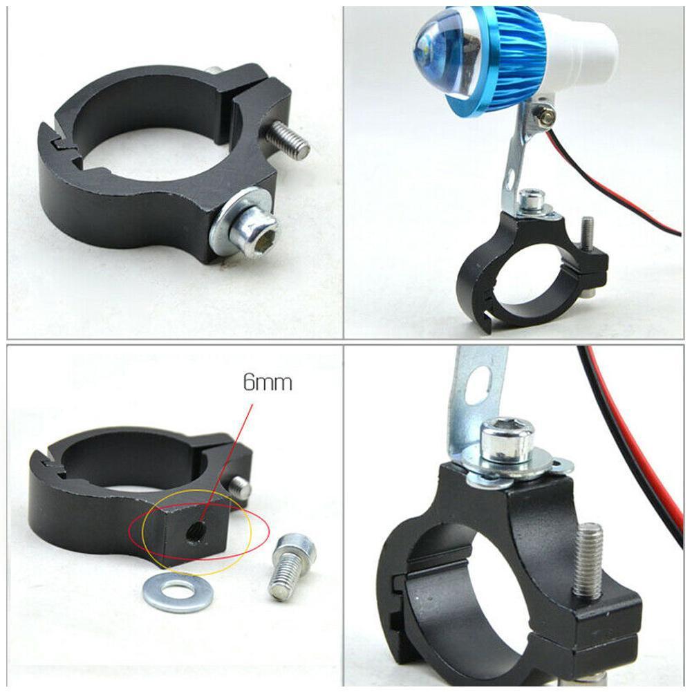 2pcs Universal Motorcycle Headlight Bracket Tube Fork Spotlight Holder Clamp Mounting Handlebar Clamp Kit