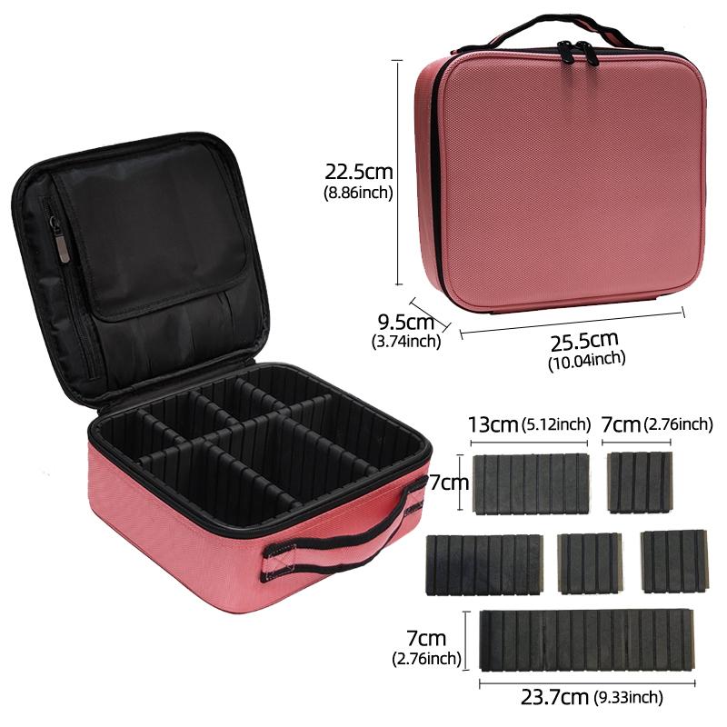 New Cosmetic Bag With Mirror Beauty Brush Makeup Bag Travel Necessary Waterproof Large Capacity Travel Tattoo Makeup Case
