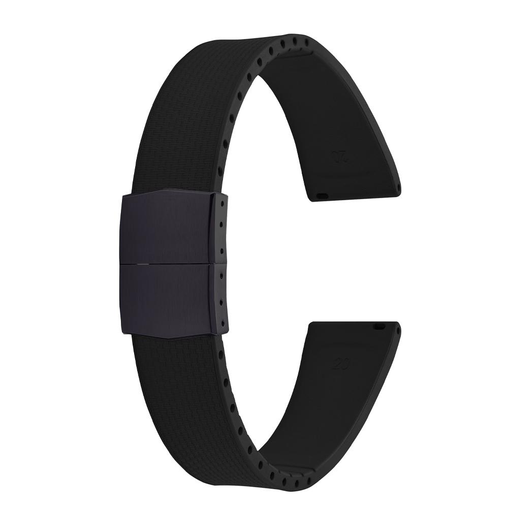 20 мм каучуковые ремешки Delugs CTS Fkm для часов с застежкой-бабочкой 4 цветов Уникальная текстура Быстросъемный ремешок для часов для брендовых часов