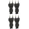 4PCS  Male To IEC320 C5 Power Adapter 2.5A  Plug and Play Power Socket Adapter