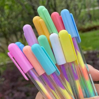 3 упаковки симпатичных цветных шариковых ручек Kawaii DIY, цветные мелки для рисования, радужная гелевая ручка, ручка для граффити, украшение для детского дневника